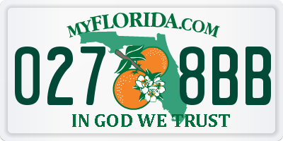 FL license plate 0278BB