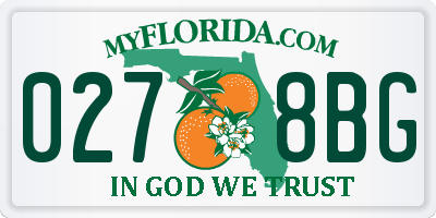 FL license plate 0278BG