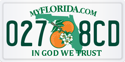 FL license plate 0278CD
