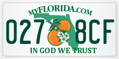 FL license plate 0278CF