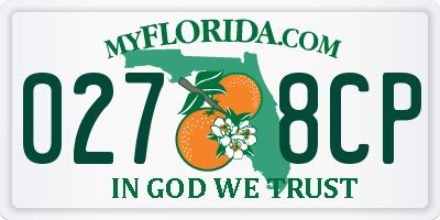 FL license plate 0278CP