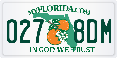 FL license plate 0278DM