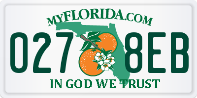 FL license plate 0278EB