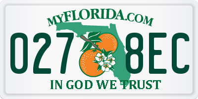 FL license plate 0278EC