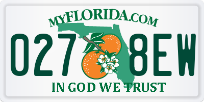 FL license plate 0278EW
