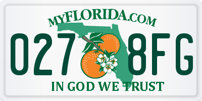 FL license plate 0278FG