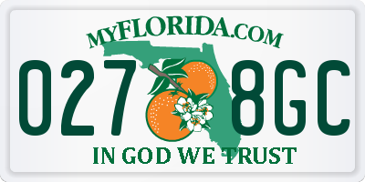 FL license plate 0278GC