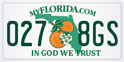 FL license plate 0278GS