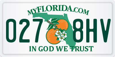 FL license plate 0278HV
