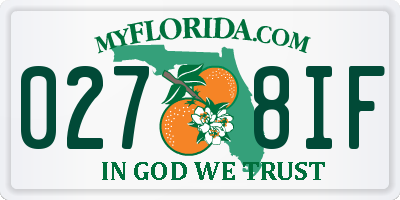 FL license plate 0278IF