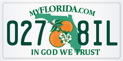 FL license plate 0278IL