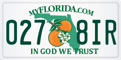 FL license plate 0278IR