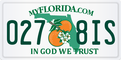 FL license plate 0278IS