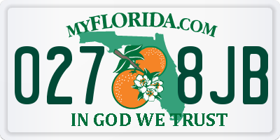 FL license plate 0278JB