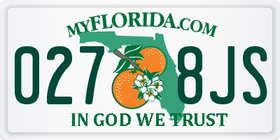FL license plate 0278JS