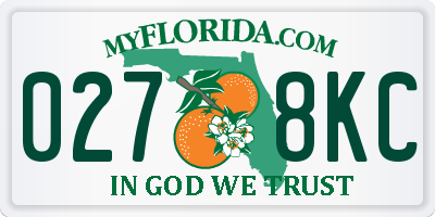 FL license plate 0278KC