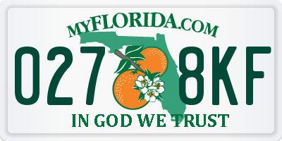 FL license plate 0278KF
