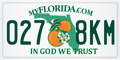 FL license plate 0278KM