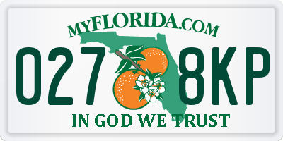 FL license plate 0278KP