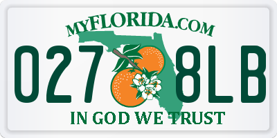 FL license plate 0278LB