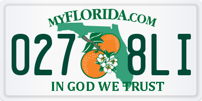 FL license plate 0278LI