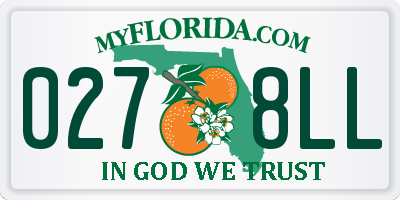 FL license plate 0278LL