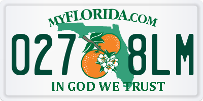 FL license plate 0278LM