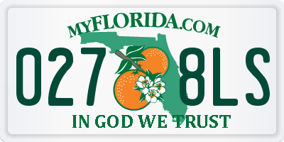 FL license plate 0278LS