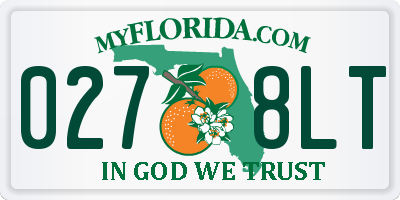 FL license plate 0278LT