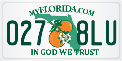 FL license plate 0278LU