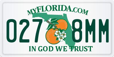 FL license plate 0278MM