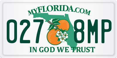FL license plate 0278MP