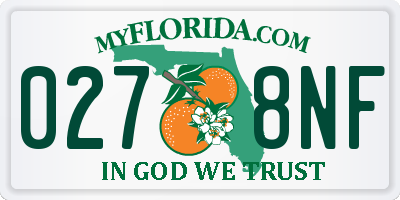 FL license plate 0278NF