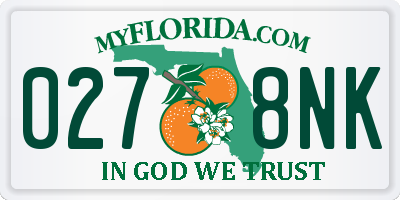 FL license plate 0278NK