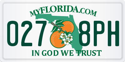 FL license plate 0278PH