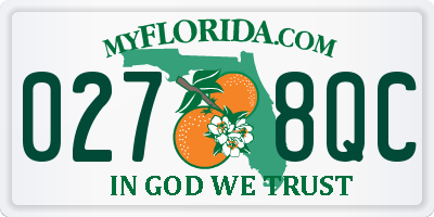 FL license plate 0278QC