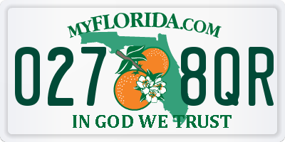 FL license plate 0278QR