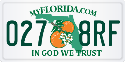 FL license plate 0278RF