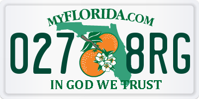 FL license plate 0278RG
