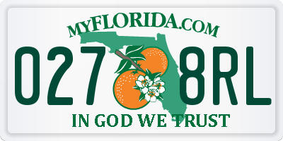 FL license plate 0278RL