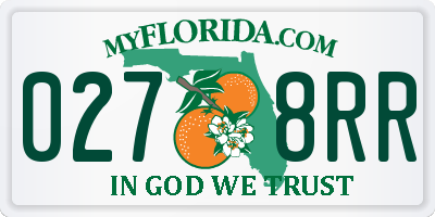 FL license plate 0278RR
