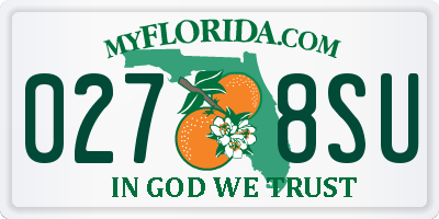 FL license plate 0278SU