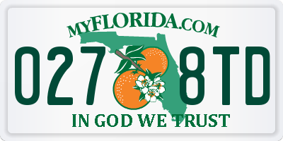 FL license plate 0278TD