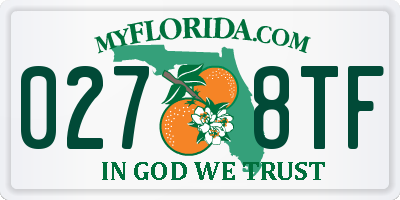 FL license plate 0278TF