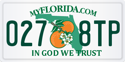 FL license plate 0278TP