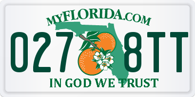 FL license plate 0278TT