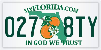 FL license plate 0278TY