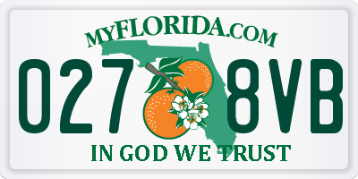 FL license plate 0278VB