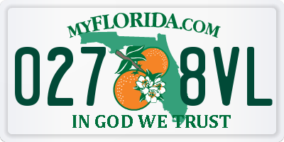 FL license plate 0278VL