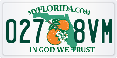 FL license plate 0278VM